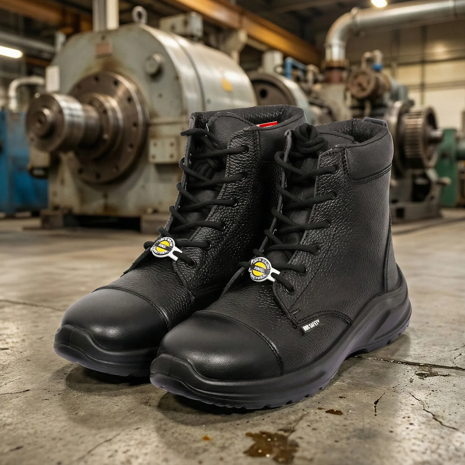R N S Shoes for Men, Leather Upper, PU Sole, Lightweight